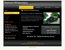 Tablet Screenshot of diamondwindscreens.com